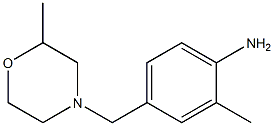 2-methyl-4-[(2-methylmorpholin-4-yl)methyl]aniline Struktur