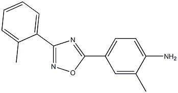 2-methyl-4-[3-(2-methylphenyl)-1,2,4-oxadiazol-5-yl]aniline Struktur