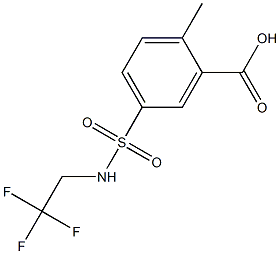 2-methyl-5-[(2,2,2-trifluoroethyl)sulfamoyl]benzoic acid Struktur