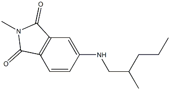 2-methyl-5-[(2-methylpentyl)amino]-2,3-dihydro-1H-isoindole-1,3-dione Struktur