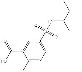 2-methyl-5-[(3-methylbutan-2-yl)sulfamoyl]benzoic acid Struktur