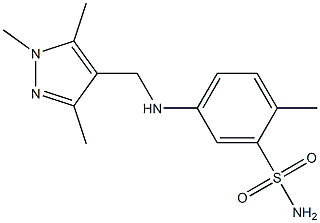 2-methyl-5-{[(1,3,5-trimethyl-1H-pyrazol-4-yl)methyl]amino}benzene-1-sulfonamide Struktur