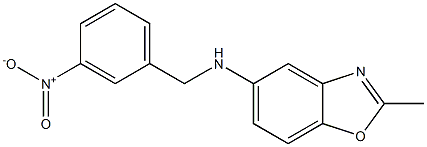 2-methyl-N-[(3-nitrophenyl)methyl]-1,3-benzoxazol-5-amine Struktur