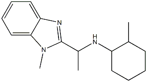 2-methyl-N-[1-(1-methyl-1H-1,3-benzodiazol-2-yl)ethyl]cyclohexan-1-amine Struktur