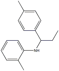 2-methyl-N-[1-(4-methylphenyl)propyl]aniline Struktur