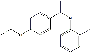 2-methyl-N-{1-[4-(propan-2-yloxy)phenyl]ethyl}aniline Struktur