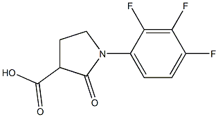 2-oxo-1-(2,3,4-trifluorophenyl)pyrrolidine-3-carboxylic acid Struktur