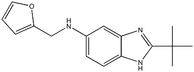 2-tert-butyl-N-(furan-2-ylmethyl)-1H-1,3-benzodiazol-5-amine Struktur