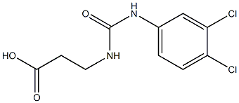 3-({[(3,4-dichlorophenyl)amino]carbonyl}amino)propanoic acid Struktur