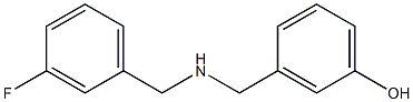 3-({[(3-fluorophenyl)methyl]amino}methyl)phenol Struktur