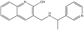 3-({[1-(pyridin-3-yl)ethyl]amino}methyl)quinolin-2-ol Struktur