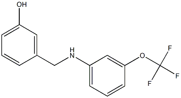 3-({[3-(trifluoromethoxy)phenyl]amino}methyl)phenol Struktur