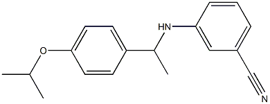 3-({1-[4-(propan-2-yloxy)phenyl]ethyl}amino)benzonitrile Struktur