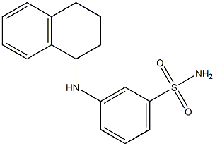 3-(1,2,3,4-tetrahydronaphthalen-1-ylamino)benzene-1-sulfonamide Struktur