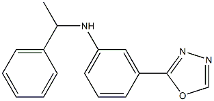 3-(1,3,4-oxadiazol-2-yl)-N-(1-phenylethyl)aniline Struktur