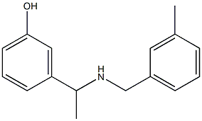 3-(1-{[(3-methylphenyl)methyl]amino}ethyl)phenol Struktur