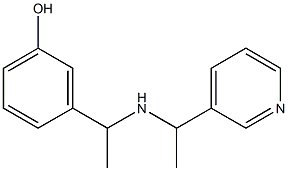 3-(1-{[1-(pyridin-3-yl)ethyl]amino}ethyl)phenol Struktur