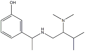 3-(1-{[2-(dimethylamino)-3-methylbutyl]amino}ethyl)phenol Struktur