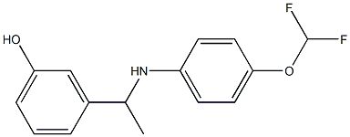 3-(1-{[4-(difluoromethoxy)phenyl]amino}ethyl)phenol Struktur