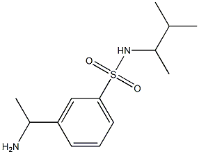 3-(1-aminoethyl)-N-(3-methylbutan-2-yl)benzene-1-sulfonamide Struktur