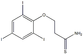 3-(2,4,6-triiodophenoxy)propanethioamide Struktur