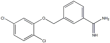 3-(2,5-dichlorophenoxymethyl)benzene-1-carboximidamide Struktur