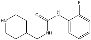 3-(2-fluorophenyl)-1-(piperidin-4-ylmethyl)urea Struktur