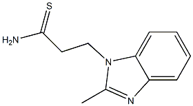 3-(2-methyl-1H-benzimidazol-1-yl)propanethioamide Struktur