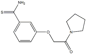 3-(2-oxo-2-pyrrolidin-1-ylethoxy)benzenecarbothioamide Struktur