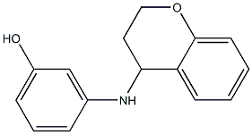 3-(3,4-dihydro-2H-1-benzopyran-4-ylamino)phenol Struktur