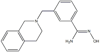 3-(3,4-dihydroisoquinolin-2(1H)-ylmethyl)-N'-hydroxybenzenecarboximidamide Struktur