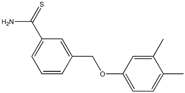 3-(3,4-dimethylphenoxymethyl)benzene-1-carbothioamide Struktur