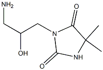 3-(3-amino-2-hydroxypropyl)-5,5-dimethylimidazolidine-2,4-dione Struktur