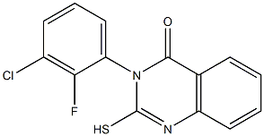 3-(3-chloro-2-fluorophenyl)-2-sulfanyl-3,4-dihydroquinazolin-4-one Struktur