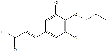 3-(3-chloro-5-methoxy-4-propoxyphenyl)prop-2-enoic acid Struktur