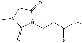 3-(3-methyl-2,5-dioxoimidazolidin-1-yl)propanethioamide Struktur