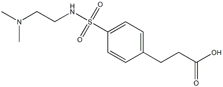 3-(4-{[2-(dimethylamino)ethyl]sulfamoyl}phenyl)propanoic acid Struktur