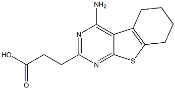 3-(4-amino-5,6,7,8-tetrahydro[1]benzothieno[2,3-d]pyrimidin-2-yl)propanoic acid Struktur