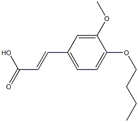 3-(4-butoxy-3-methoxyphenyl)prop-2-enoic acid Struktur