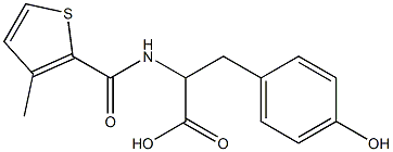 3-(4-hydroxyphenyl)-2-[(3-methylthiophen-2-yl)formamido]propanoic acid Struktur