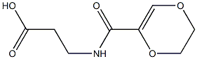 3-(5,6-dihydro-1,4-dioxin-2-ylformamido)propanoic acid Struktur