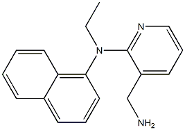 3-(aminomethyl)-N-ethyl-N-(naphthalen-1-yl)pyridin-2-amine Struktur