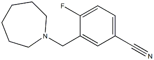 3-(azepan-1-ylmethyl)-4-fluorobenzonitrile Struktur