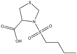 3-(butylsulfonyl)-1,3-thiazolidine-4-carboxylic acid Struktur