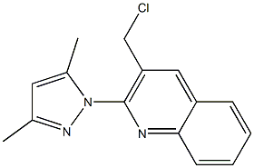 3-(chloromethyl)-2-(3,5-dimethyl-1H-pyrazol-1-yl)quinoline Struktur