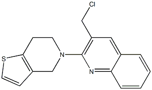 3-(chloromethyl)-2-{4H,5H,6H,7H-thieno[3,2-c]pyridin-5-yl}quinoline Struktur