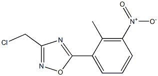 3-(chloromethyl)-5-(2-methyl-3-nitrophenyl)-1,2,4-oxadiazole Struktur