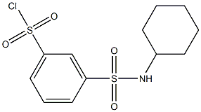 3-(cyclohexylsulfamoyl)benzene-1-sulfonyl chloride Struktur