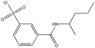 3-(pentan-2-ylcarbamoyl)benzene-1-sulfonyl chloride Struktur