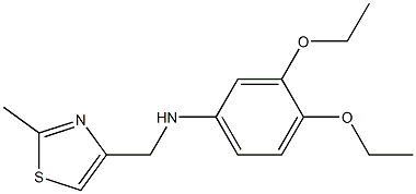 3,4-diethoxy-N-[(2-methyl-1,3-thiazol-4-yl)methyl]aniline Struktur